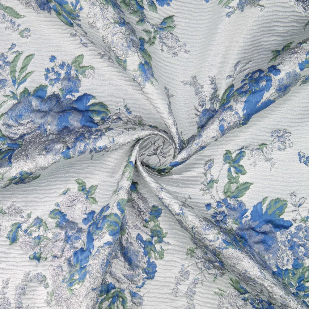VICTORIAN FLORAL METALLIC JACQUARD