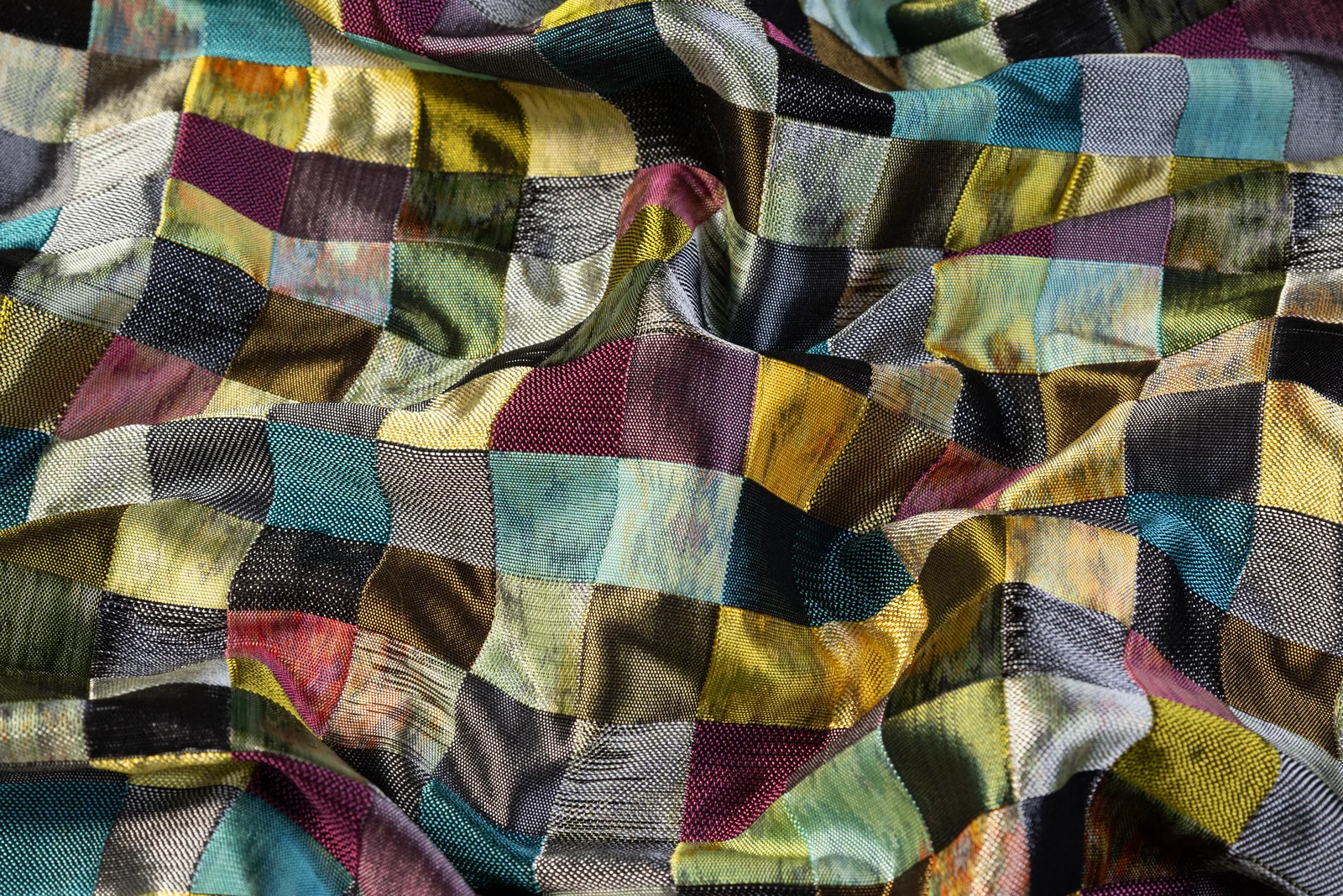Metallic Geometric Mosaic- Multicolor